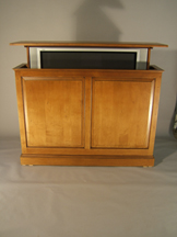 Custom Wood Entertainment Center from E. Leet Woodworking Plainwell, Michigan 49080