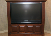 Custom Wood Entertainment Center from E. Leet Woodworking Plainwell, Michigan 49080