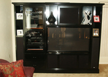Custom Wood Entertainment Center from E. Leet Woodworking Plainwell, Michigan 49080