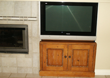 Custom Wood Entertainment Center from E. Leet Woodworking Plainwell, Michigan 49080