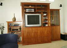 Custom Wood Entertainment Center from E. Leet Woodworking Plainwell, Michigan 49080