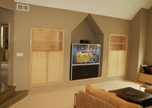 Custom Wood Entertainment Center from E. Leet Woodworking Plainwell, Michigan 49080