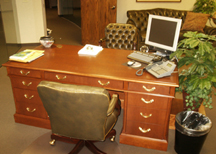 Custom Desks E. Leet Woodworking Plainwell Michigan.