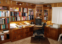 Custom Woodworking for your home office. 