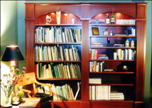 Custom Shelving E. Leet Woodworking Michigan. 