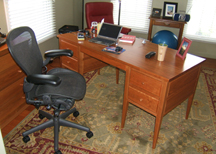 Custom Desks E. Leet Woodworking Plainwell Michigan.
