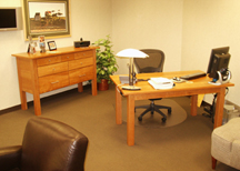 Custom Desks E. Leet Woodworking Plainwell Michigan.