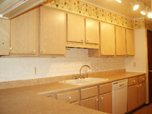Kitchen cabinet refacing from E. Leet Woodworking.