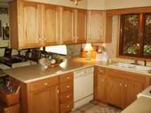 Kitchen cabinet refacing from E. Leet Woodworking.